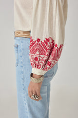 Antonella Blouse Red Cranberry