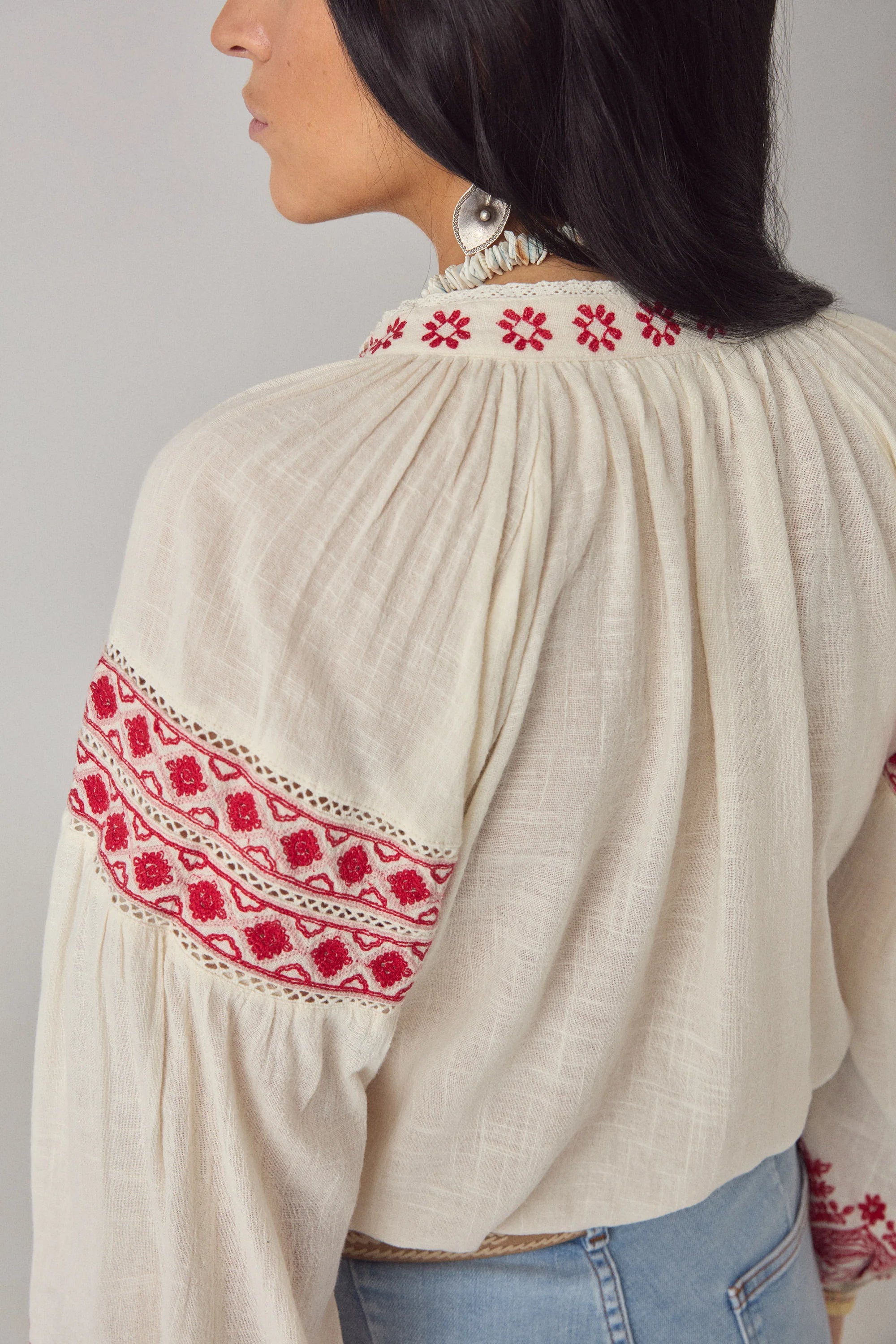 Antonella Blouse Red Cranberry