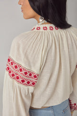 Antonella Blouse Red Cranberry