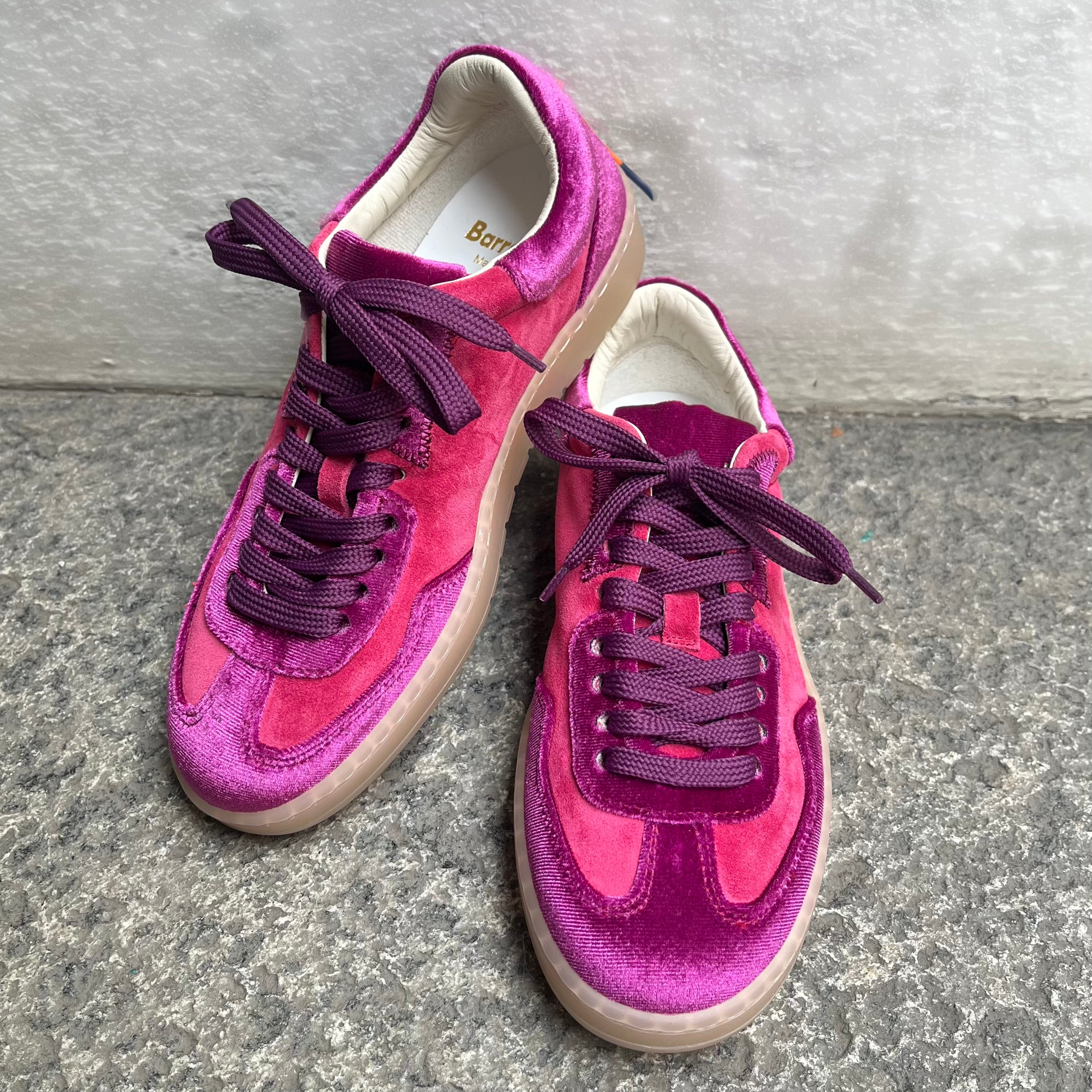 Sneakers camoscio pink ciclamino