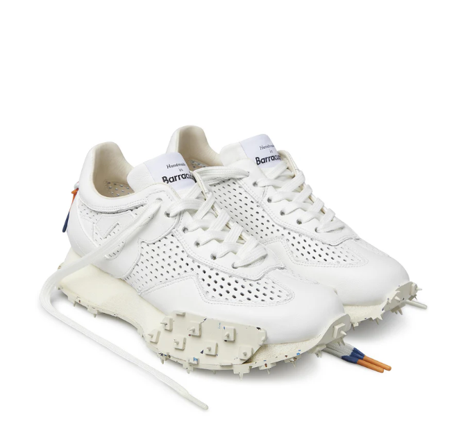 Sneaker Impact Plus in pelle bianca con suola light