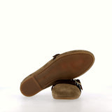 Ballerina scamosciata color visone profilo testa moro