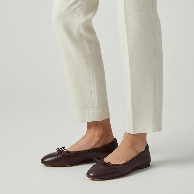 ballerina in nappa da guanto supersoft bordeaux