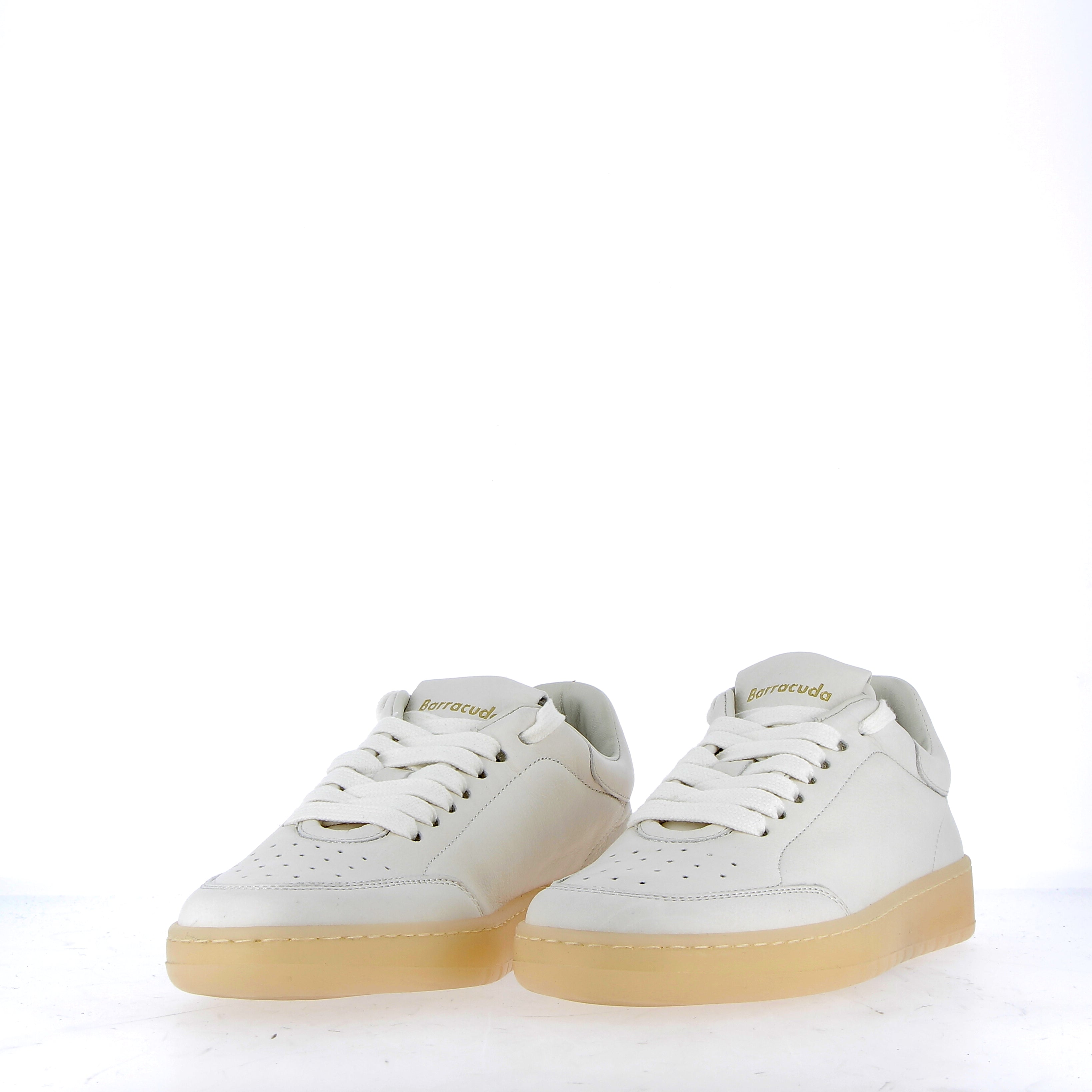 Sneaker in soft white leather