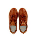 Sneaker in soft tan leather