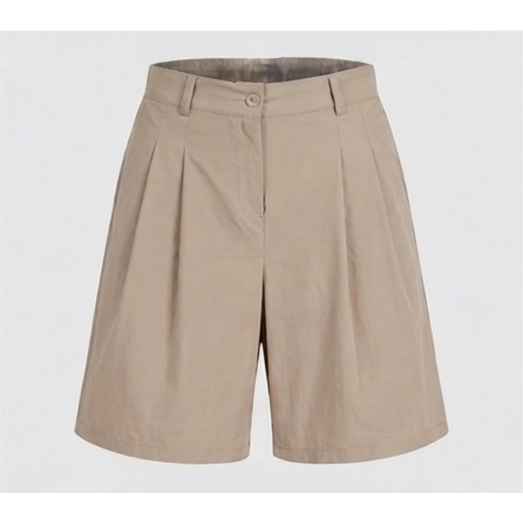 Tailored beige Bermuda shorts