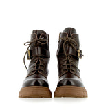 Amphibian with dark brown leather strap