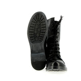 Black Leather Combat Boot