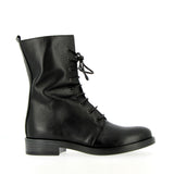 Black Leather Combat Boot