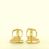 Flat sandal with gold chain