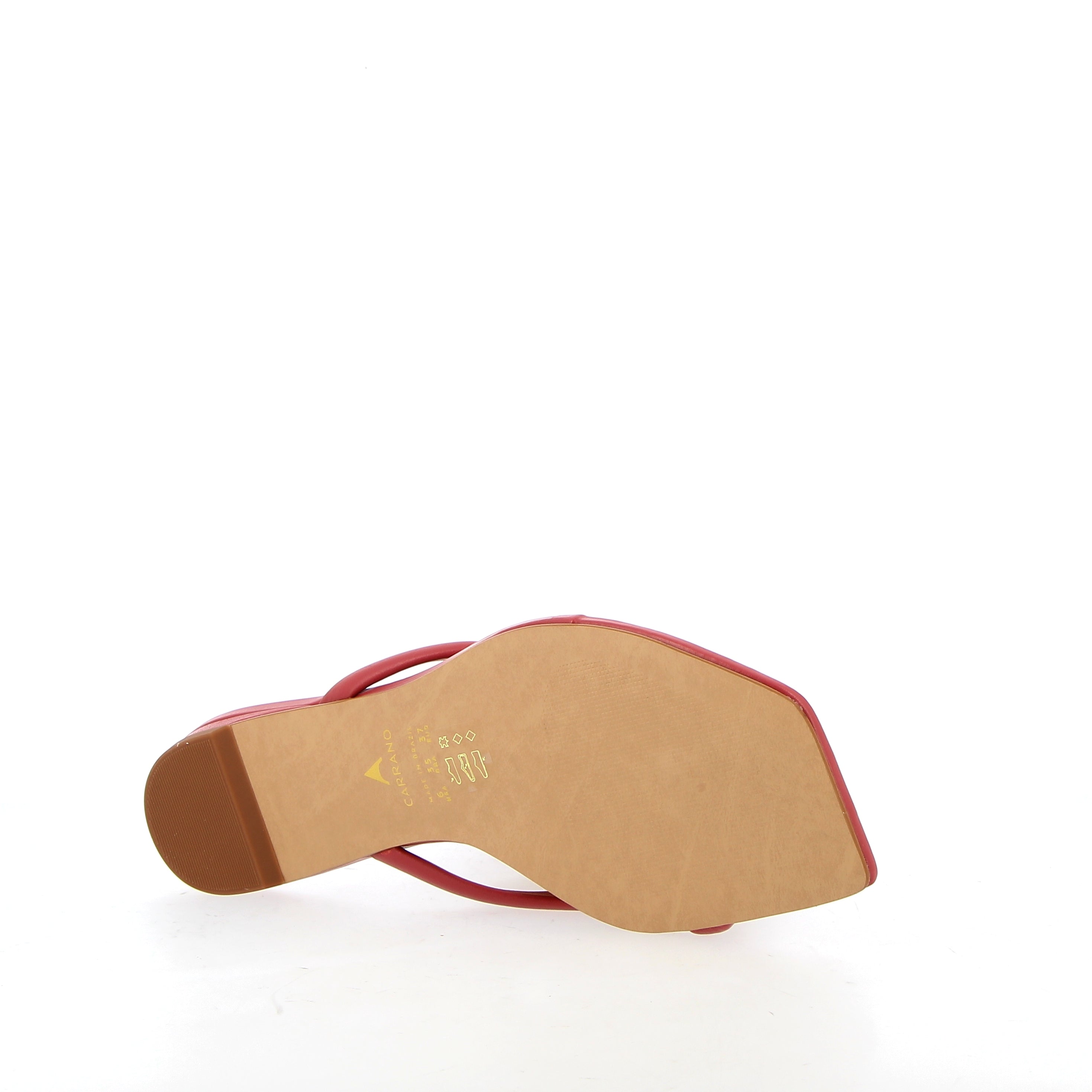 Raspberry leather flat sandal