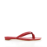 Sandalo basso in pelle lampone