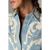 Frankie Shirt Blue Mustang