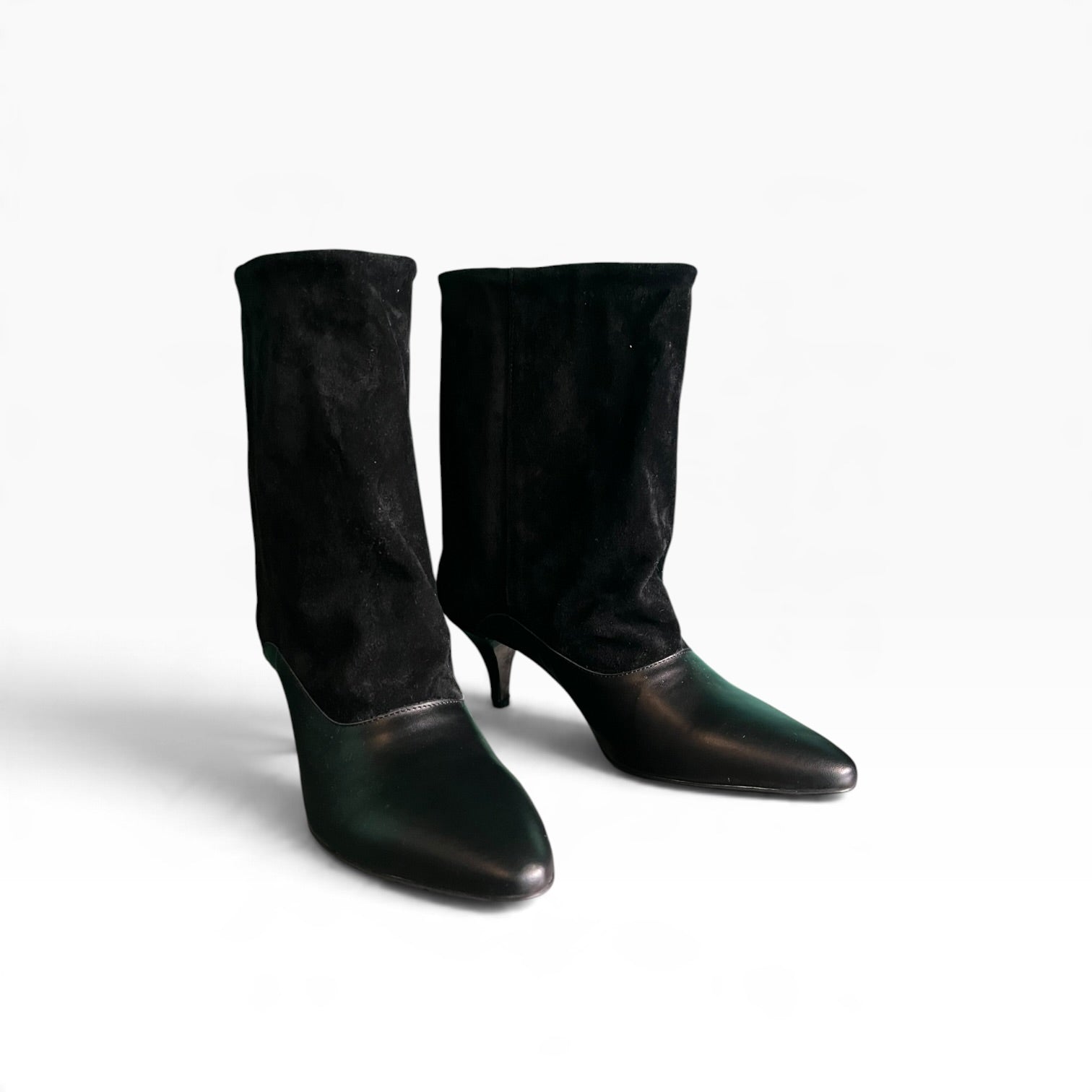 Stivaletto con gambale a tubo nero