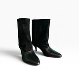 Stivaletto con gambale a tubo nero