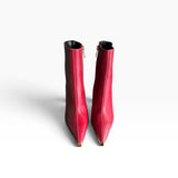 Stivaletto rosso con puntale oro