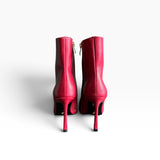 Stivaletto rosso con puntale oro