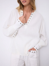 Cali Cotton Blouse Bianco