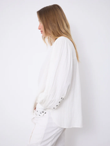 Cali Cotton Blouse Bianco