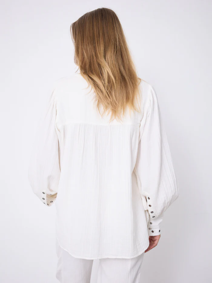 Cali Cotton Blouse Bianco