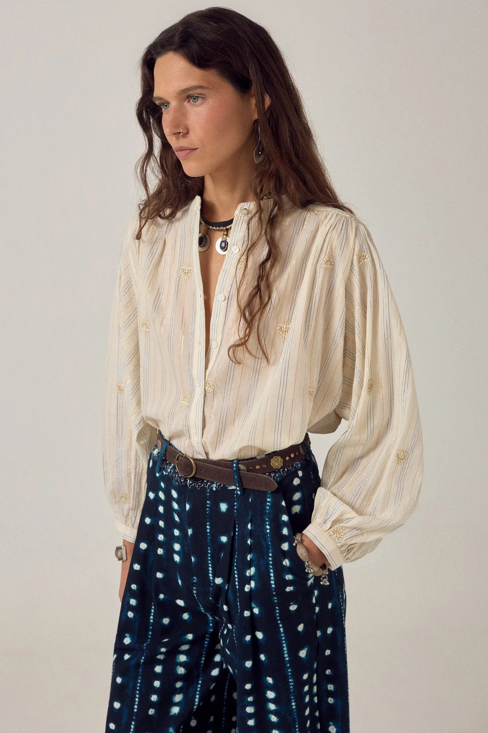 Caroline Blouse Starry White