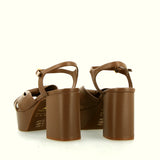 Moka leather platform sandal