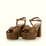 Moka leather platform sandal