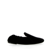 Mocassino pantofola nero in camoscio