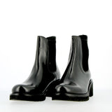 Black Chelsea Boot with Wool Elastics