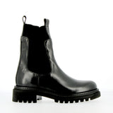 Black Chelsea Boot with Wool Elastics