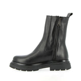 Black calfskin Chelsea boot with elastic and zip