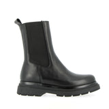 Black calfskin Chelsea boot with elastic and zip