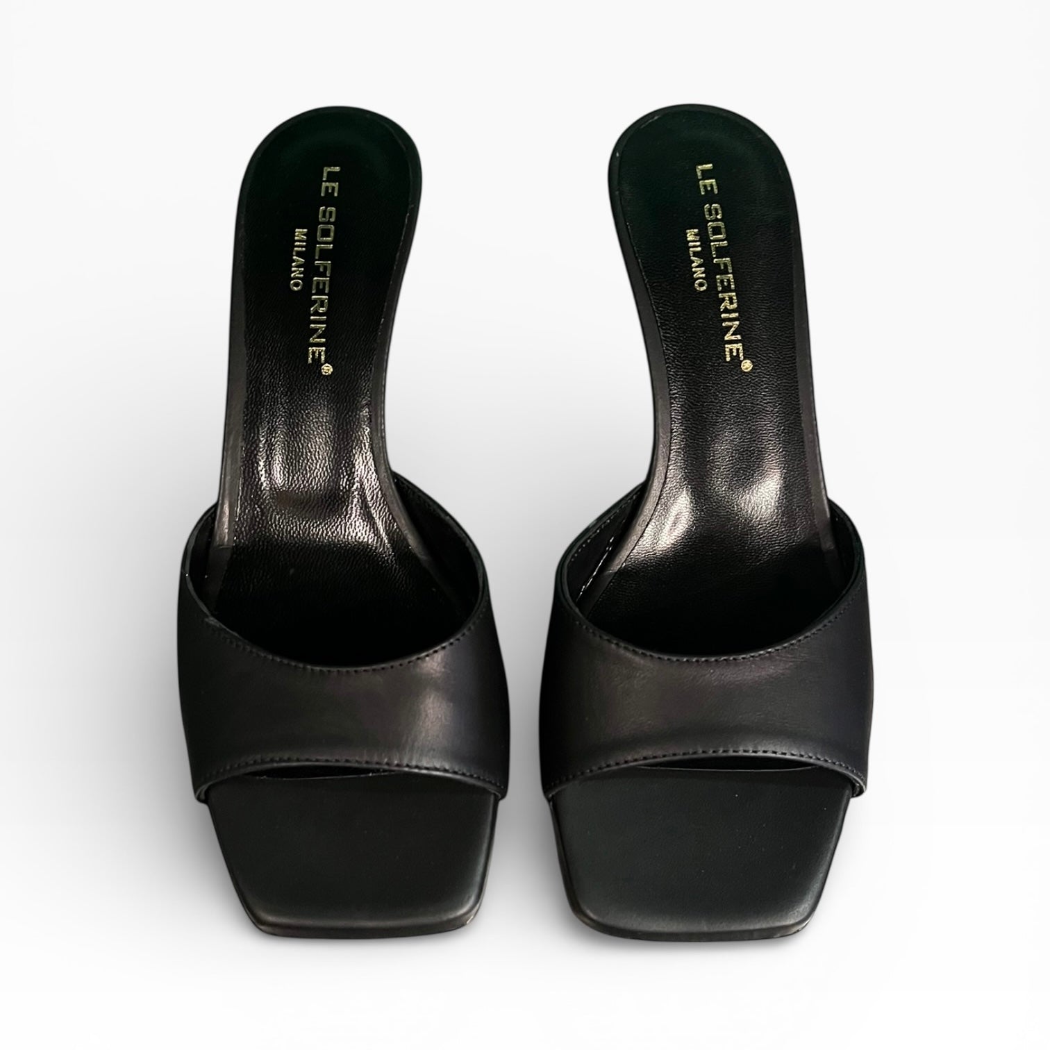 Ciabattina nera con tacco