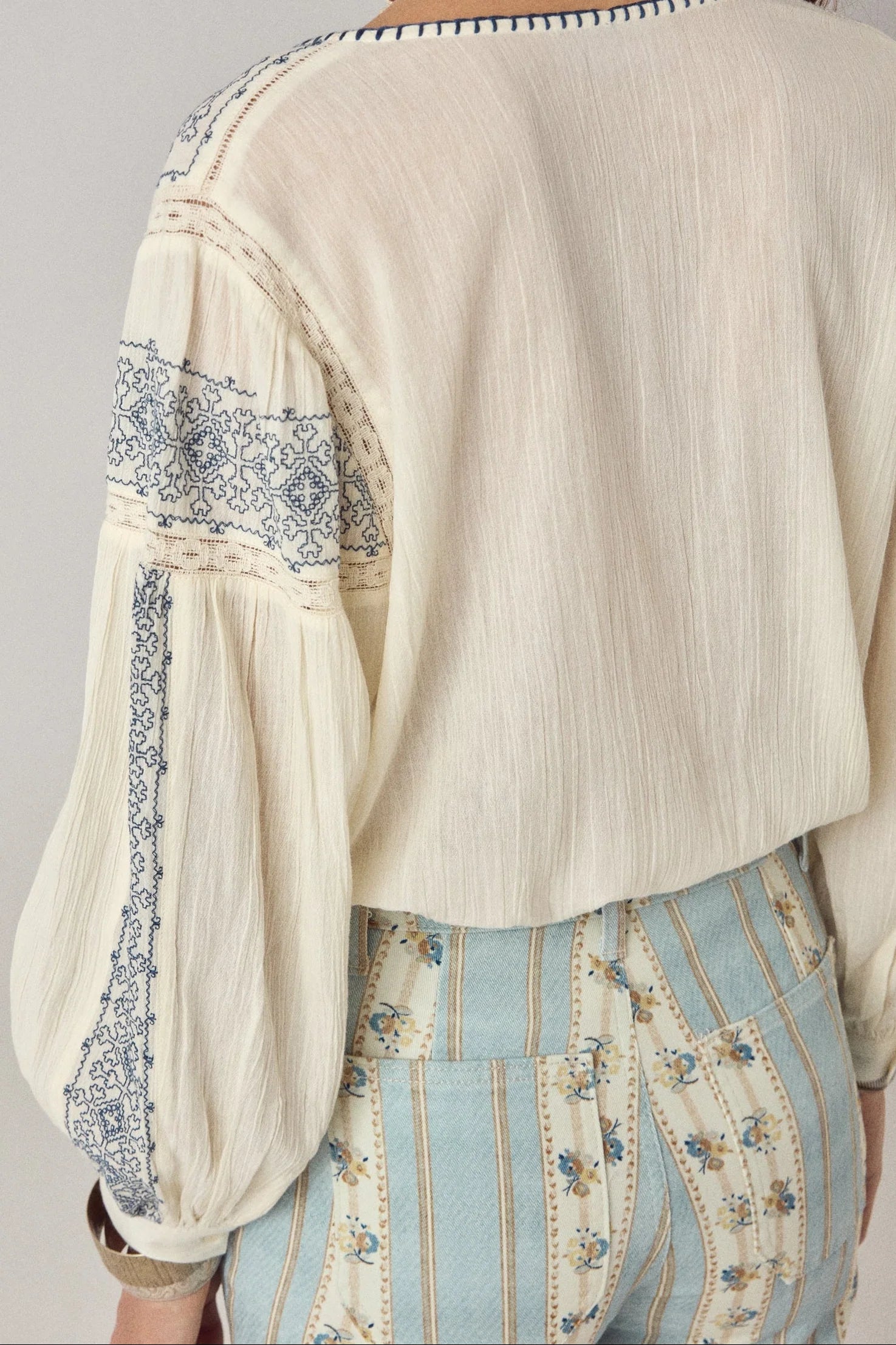 Claudia Blouse Indigo Poet