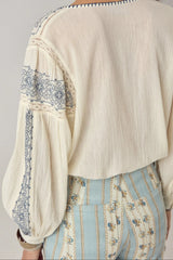 Claudia Blouse Indigo Poet