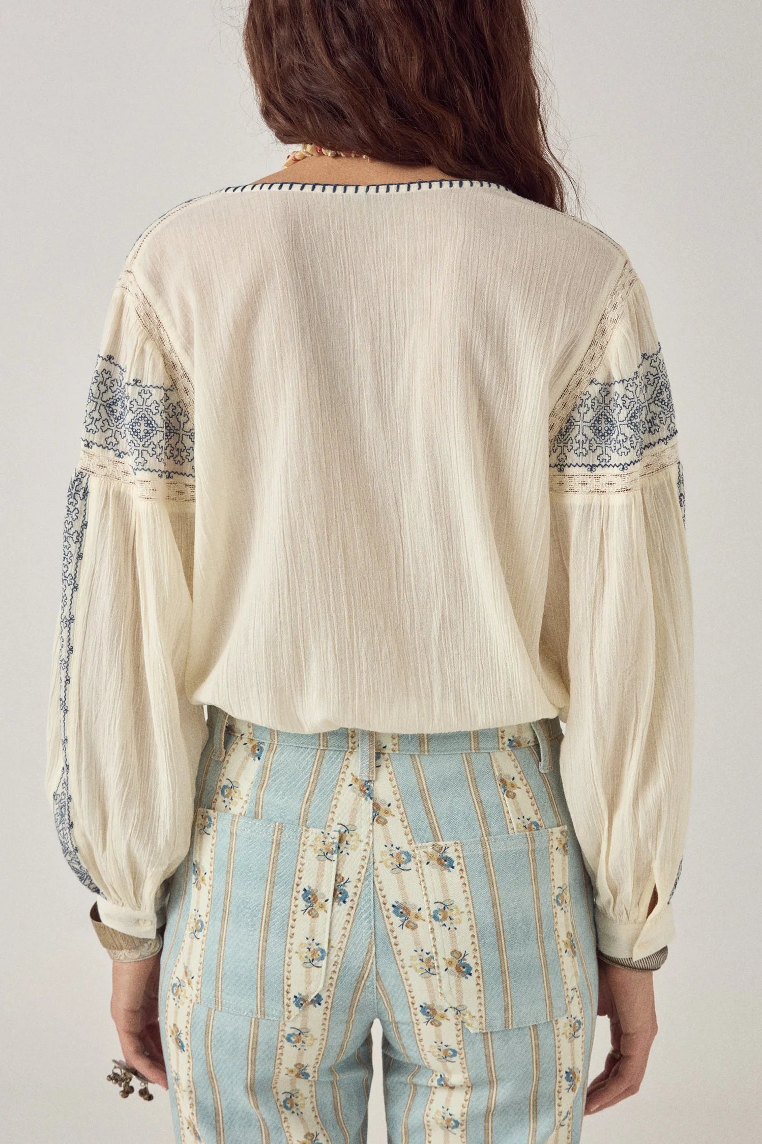 Claudia Blouse Indigo Poet