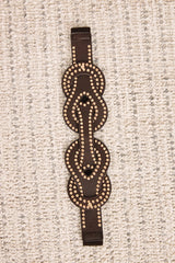 Cintura elastica borchiata moro