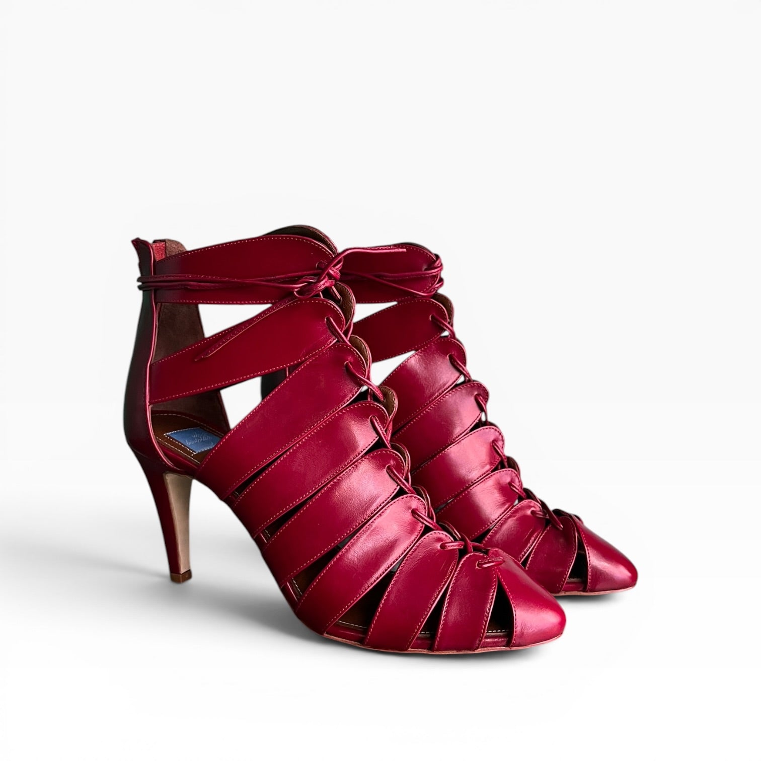 Uma passion red nappa leather open-toe sandal