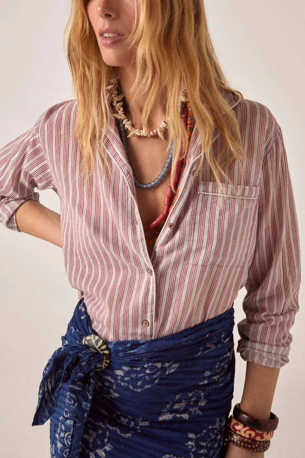 Dada shirt wine stripes