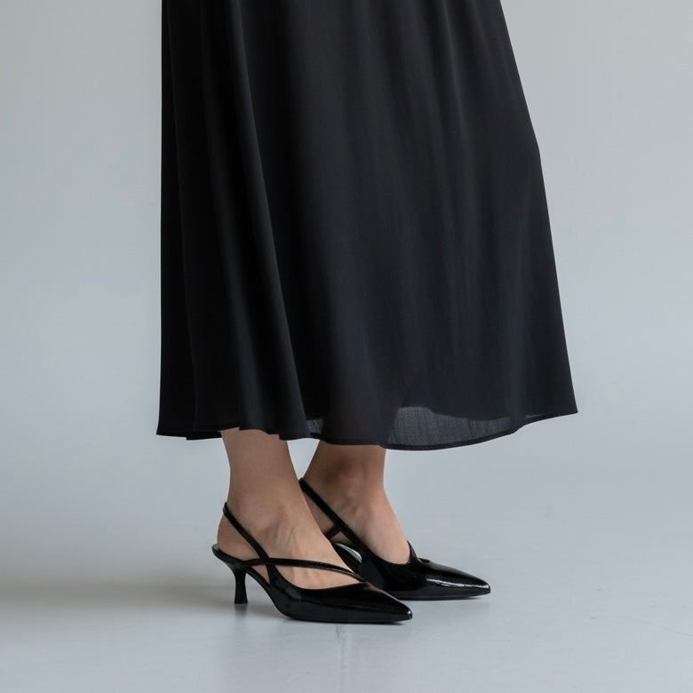 Slingback in verlux nero