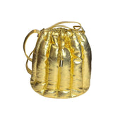 Bucket bag in soft gold nappa