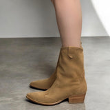 Low Texan in natural suede