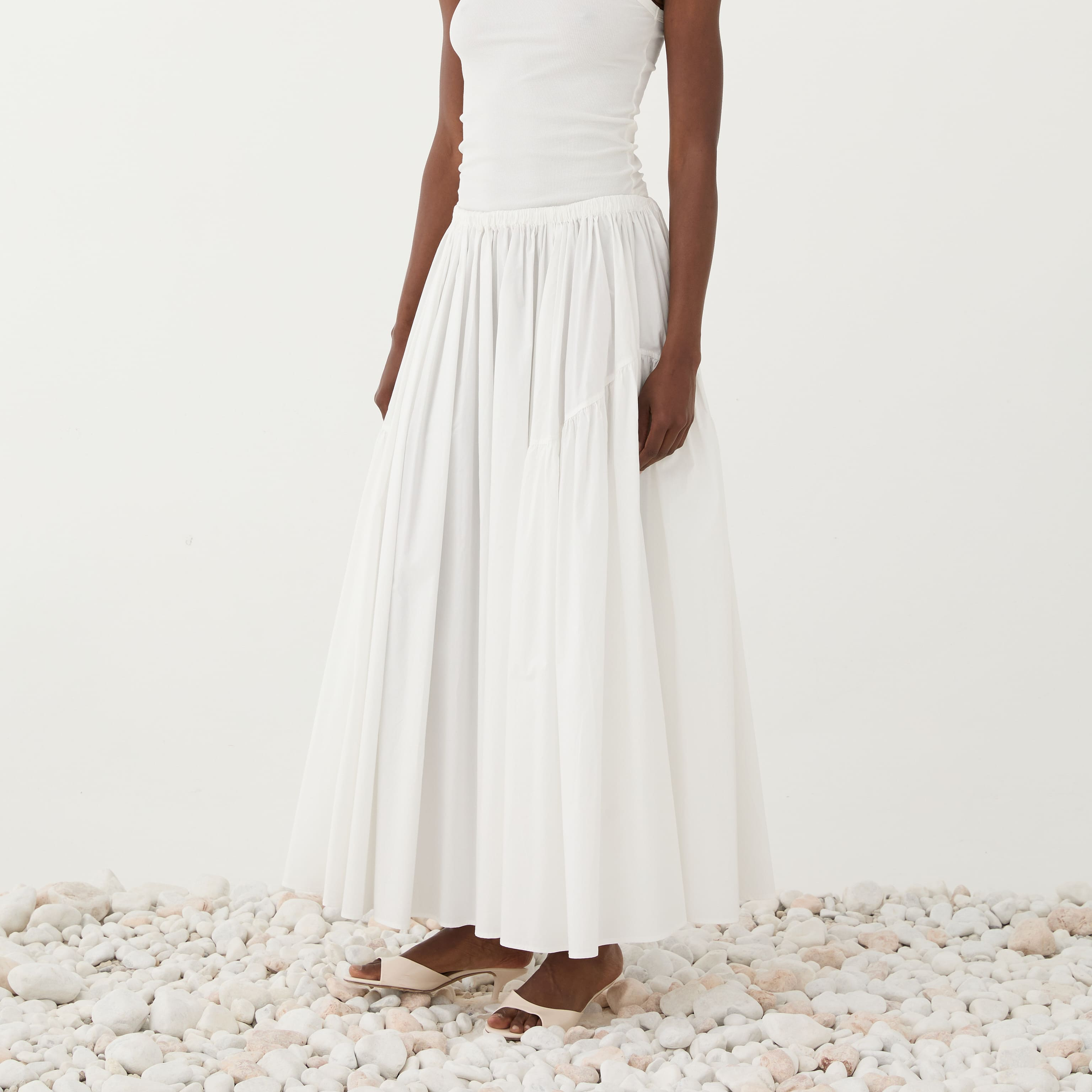 White cotton skirt