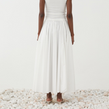 Gonna in cotone bianco