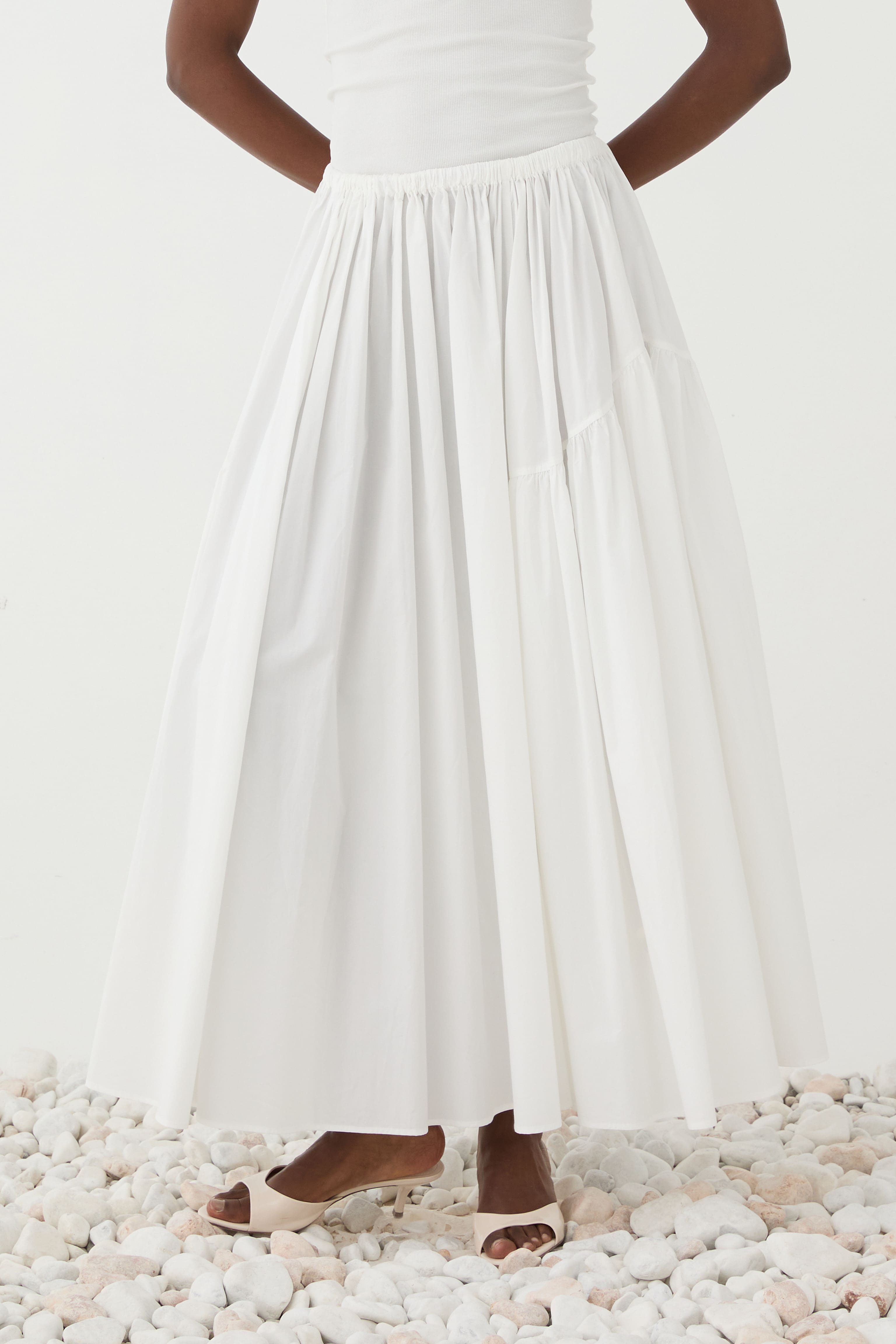 White cotton skirt