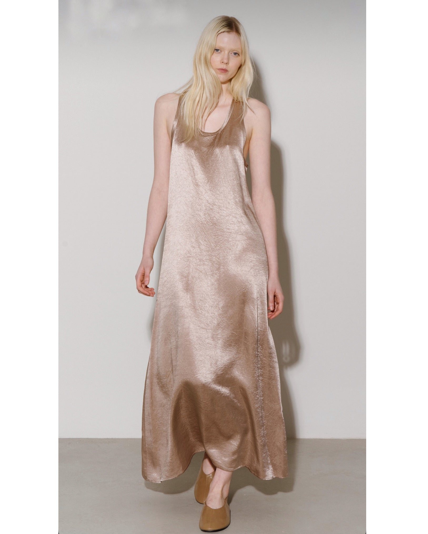 Long champagne dress