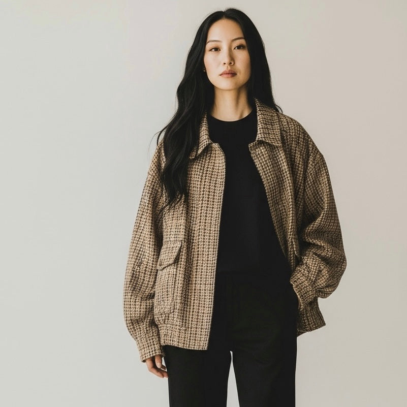 Giaccone stile avietor in check