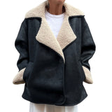 Giaccone eco shearling nero