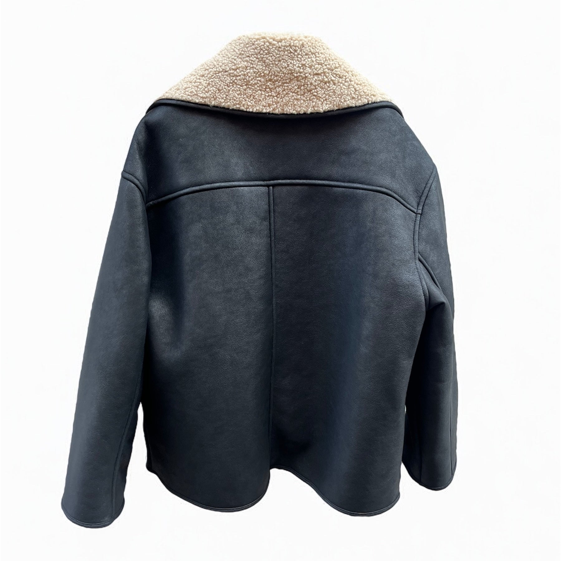 Giaccone eco shearling nero