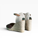 Nantes dark brown suede espadrilles with 8 braids